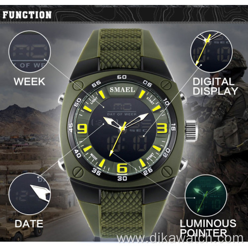 SMAEL Male Analog Quartz Digital Watch Automatic Date